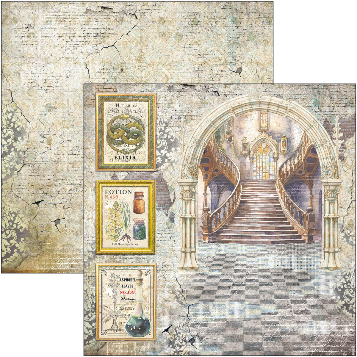 Sada papierov Akadémia čarodejníkov 30.5cm x 30.5cm, 12 ks