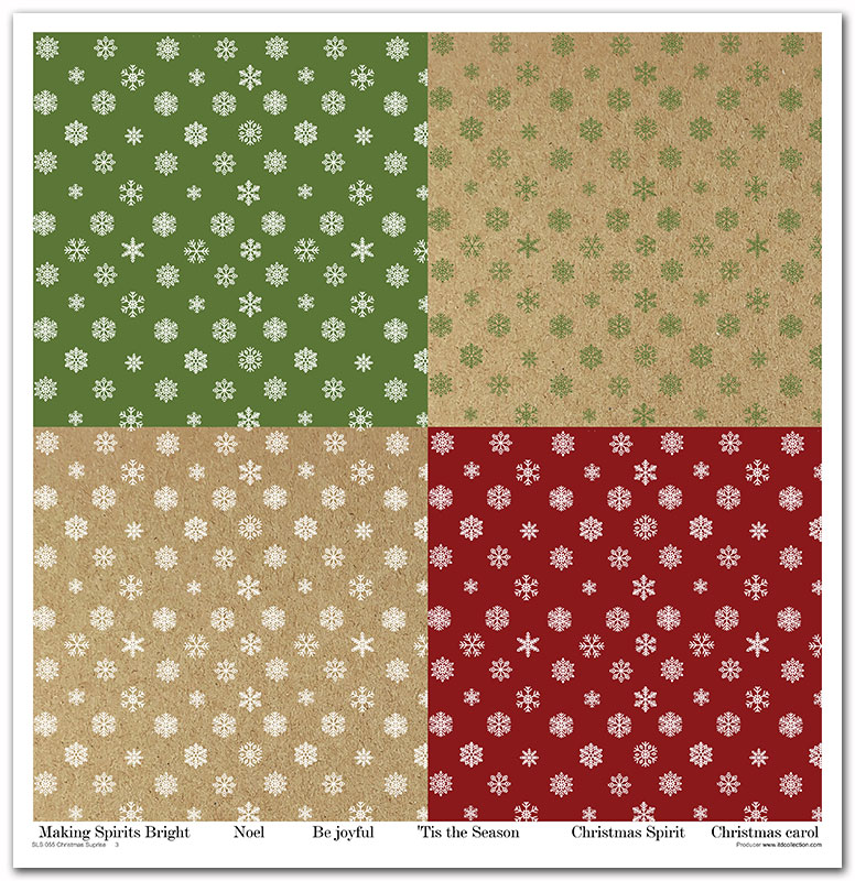 Sada vianočných scrapbook papierov Christmas Suprise 30x30cm, 10 ks