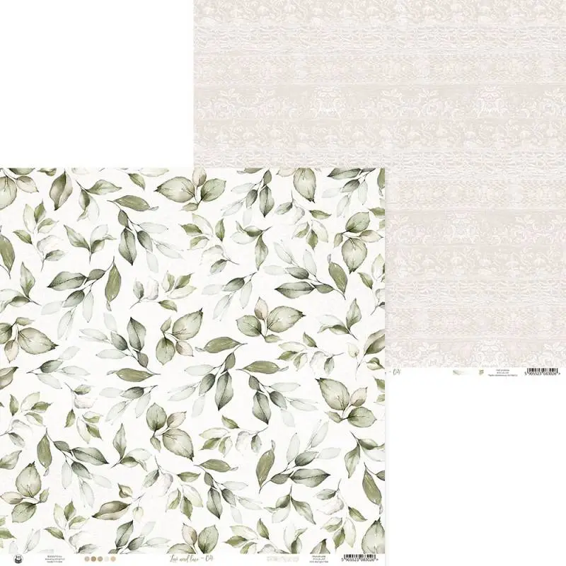 Blok scrapbook papierov Love and lace 30,5x30,5cm, 12 ks + 2 bonusové