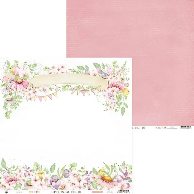 Blok scrapbook papierov Spring is calling 30,5x30,5cm, 12 ks + 2 bonusové