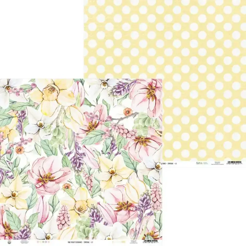 Blok scrapbook papierov The Four Seasons - Spring 15.3x15.3cm, 24 ks + 2 bonusové