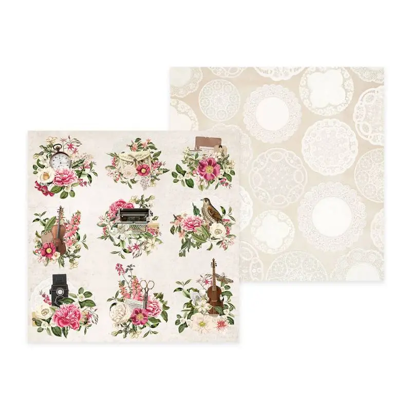 Blok scrapbook papierov Dear Love 15.3x15.3cm, 24 ks + 2 bonusové