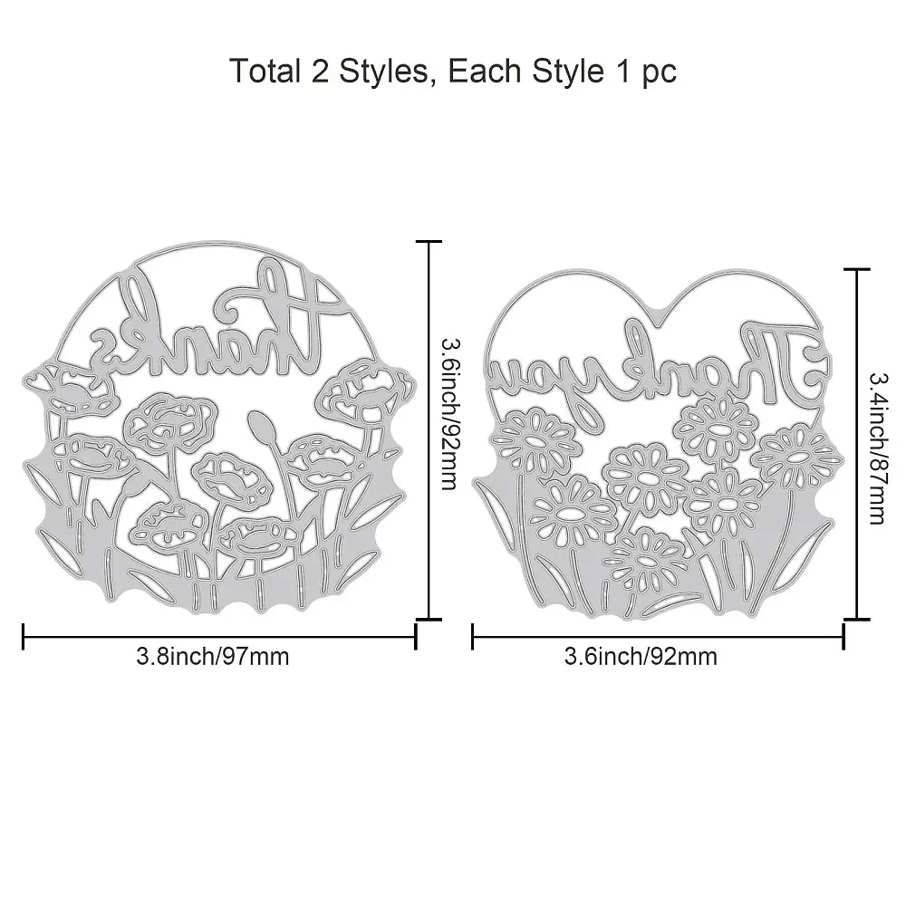 Vyrezávacia šablóna Thank you, Thanks, 2 ks/ bal.