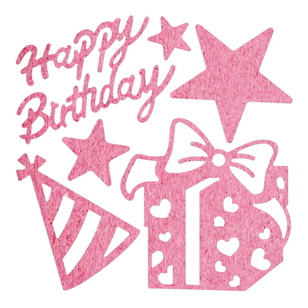 Vyrezávacia šablóna Happy Birthday 12x11.9cm, 1 ks
