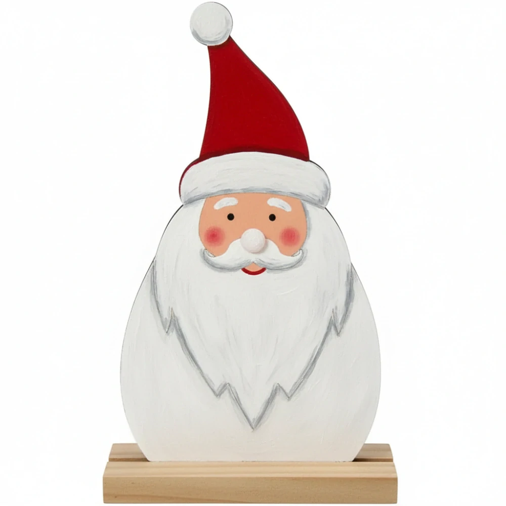 Drevený Výrez Santa Claus 15x9 cm (3 mm) – Polotovar na Maľovanie a Decoupage