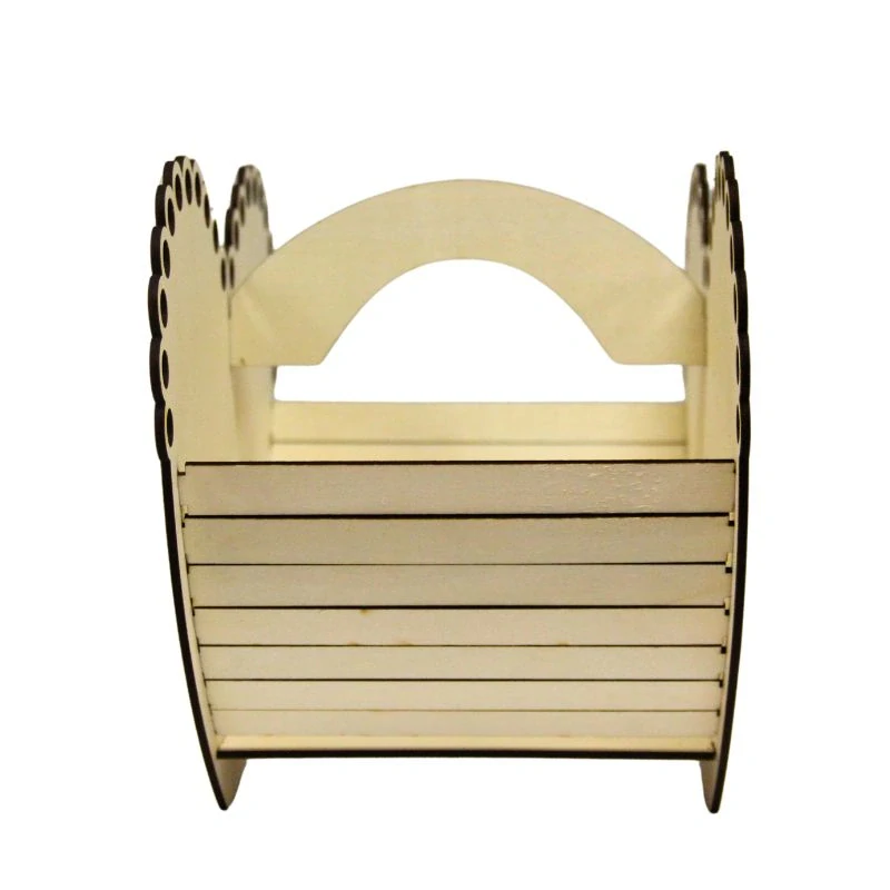 Valentínsky Drevený košík z preglejky s nápisom Krásneho Valentína 25,3x19,7 cm, 1 ks