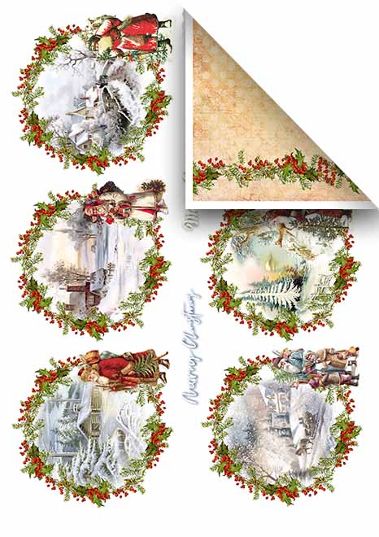 Sada vianočných scrapbook papierov 6 ks