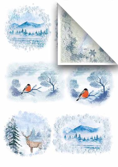 Sada Winter scrapbook papierov 6 ks