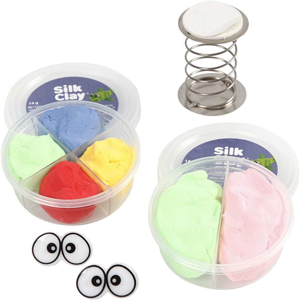 Kreatívna sada na výrobu skáčucej postavičky zo Silk Clay