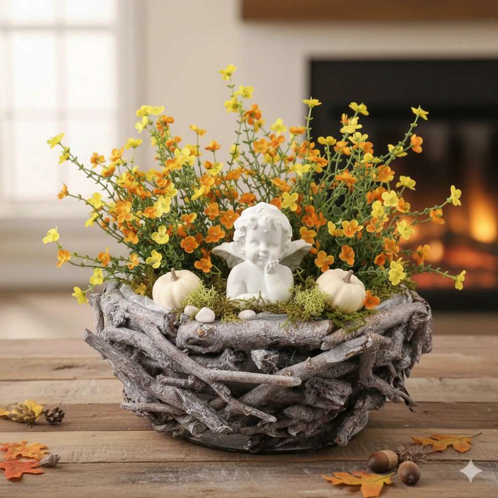 Umelý kvet Žltá Nezábudka 35 cm, 1 kytica