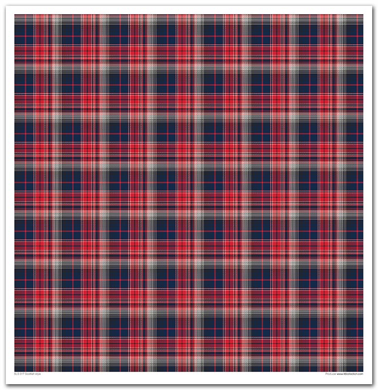 Sada scrapbook papierov Scottish style 30x30cm, 10 ks