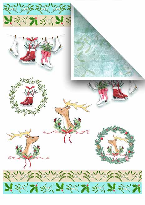 Sada scrapbook papierov Christmas toys A4, 6 ks