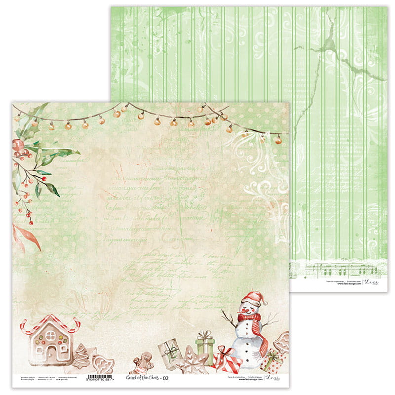 Sada obojstranných papierov Carol of the Elves 30,5x30,5cm , 5 ks/bal.