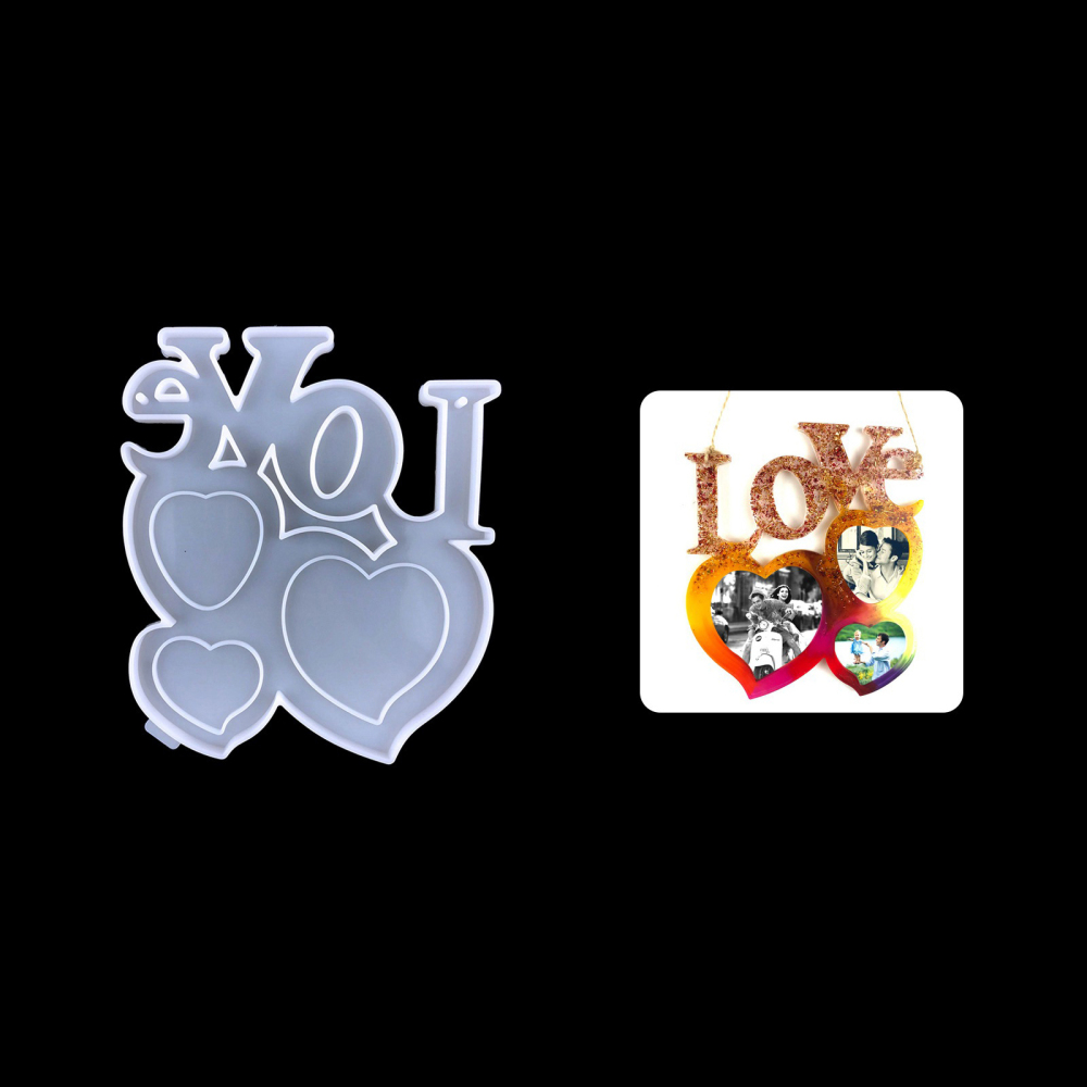 Silikónová forma Love s rámikmi 204x173x9mm, 1 ks