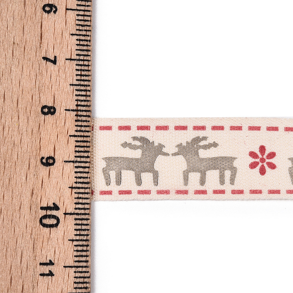 Bavlnená stuha Vianoce 16,5mm, 1,82m