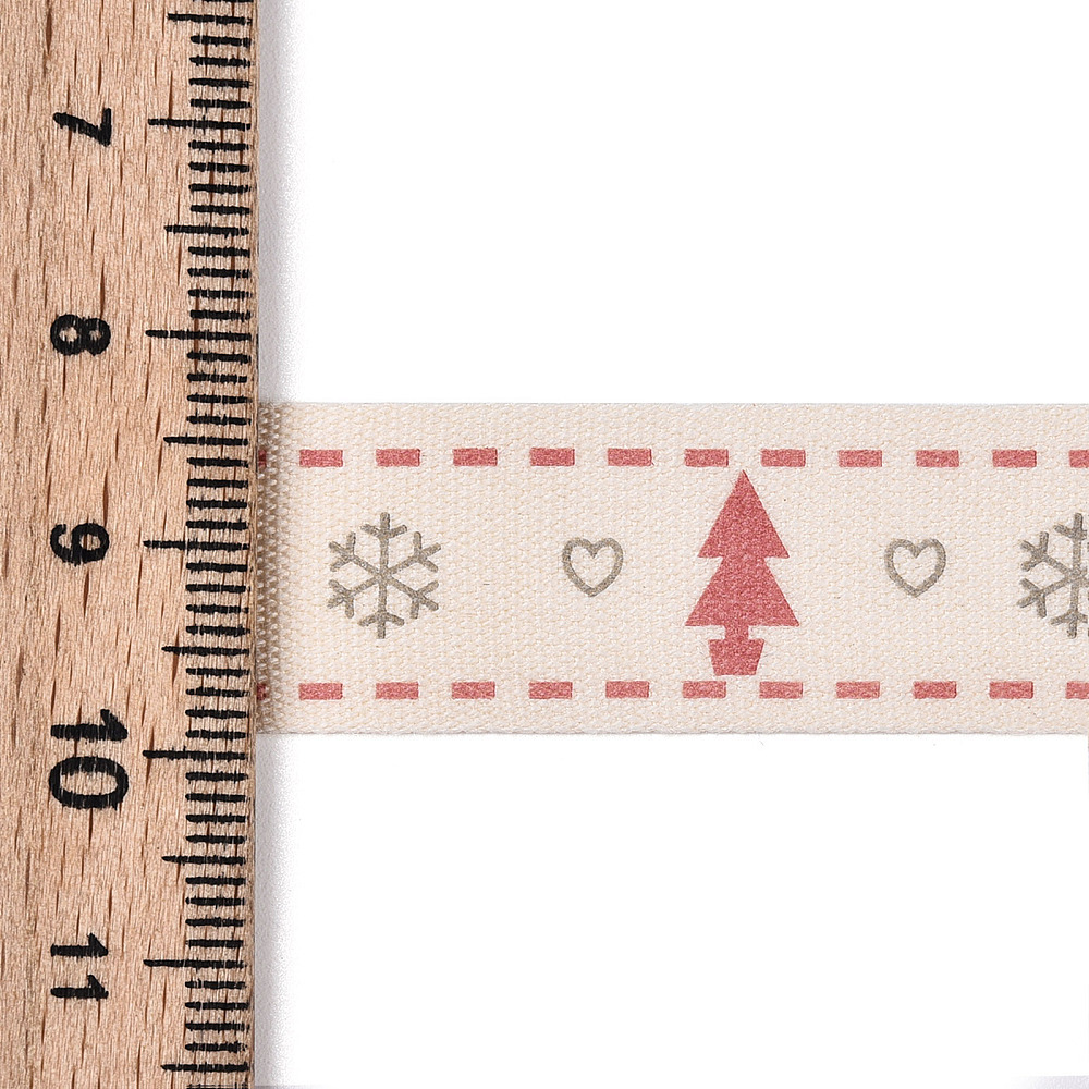 Bavlnená stuha Vianoce 16,5mm, 1,82m