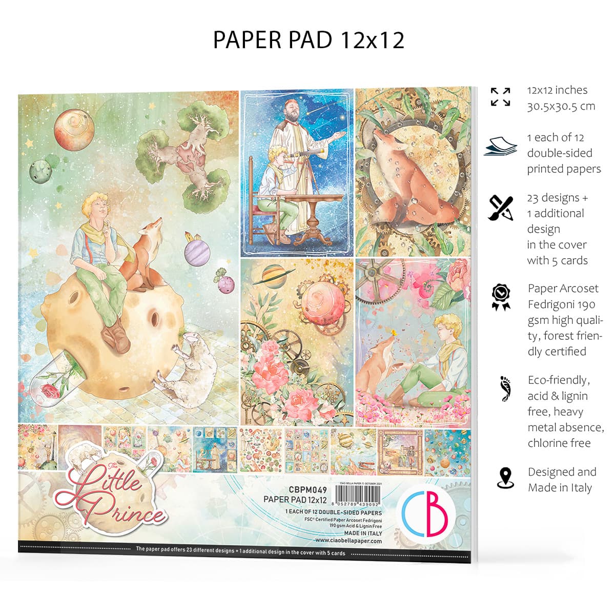 Sada papierov Malý Princ 30.5cm x 30.5cm, 12 ks