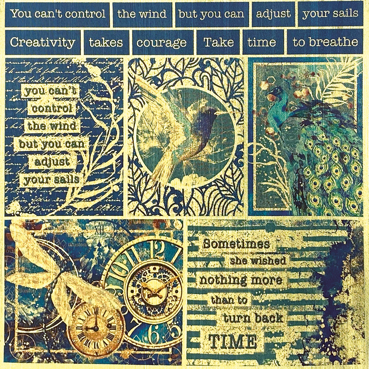 Trblietavý papier Indigo Deluxe 15x15 cm, 5 ks