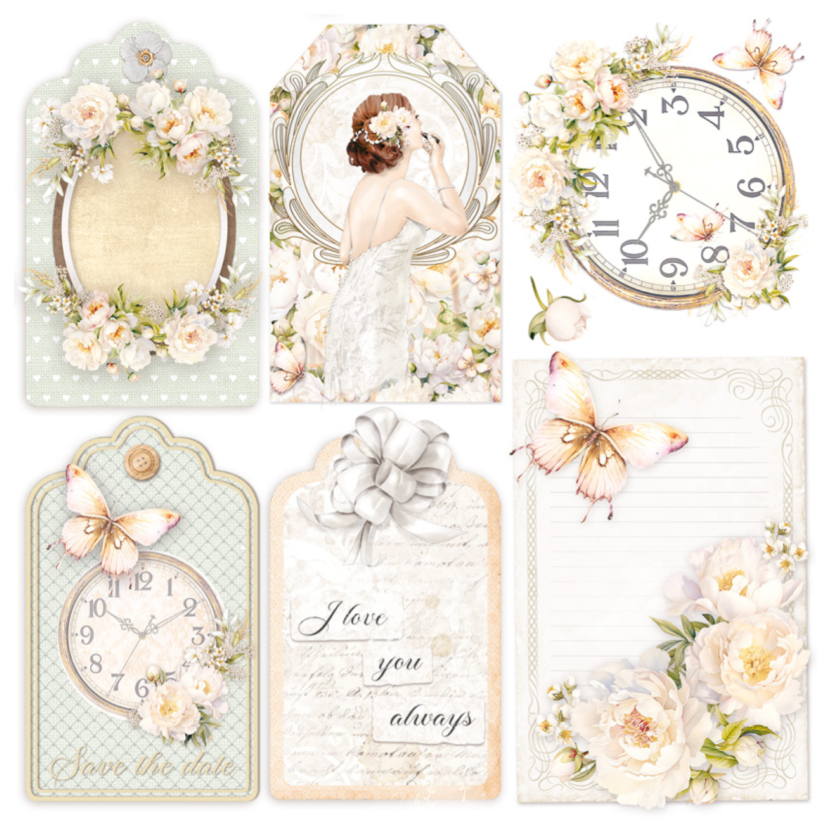 Vellur papier ALWAYS & FOREVER 15 x 15cm, 6 ks