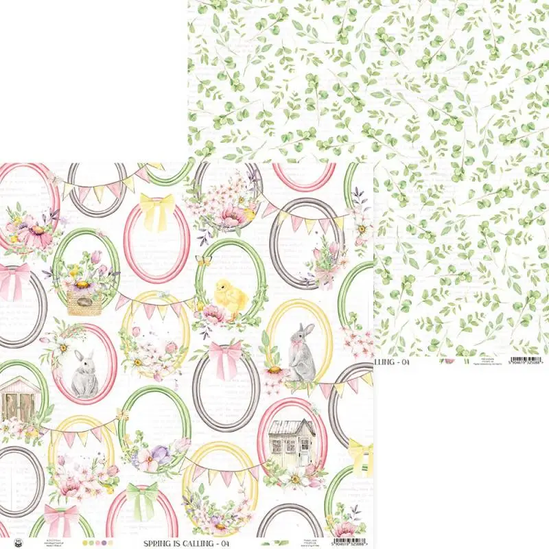 Blok scrapbook papierov Spring is calling 30,5x30,5cm, 12 ks + 2 bonusové