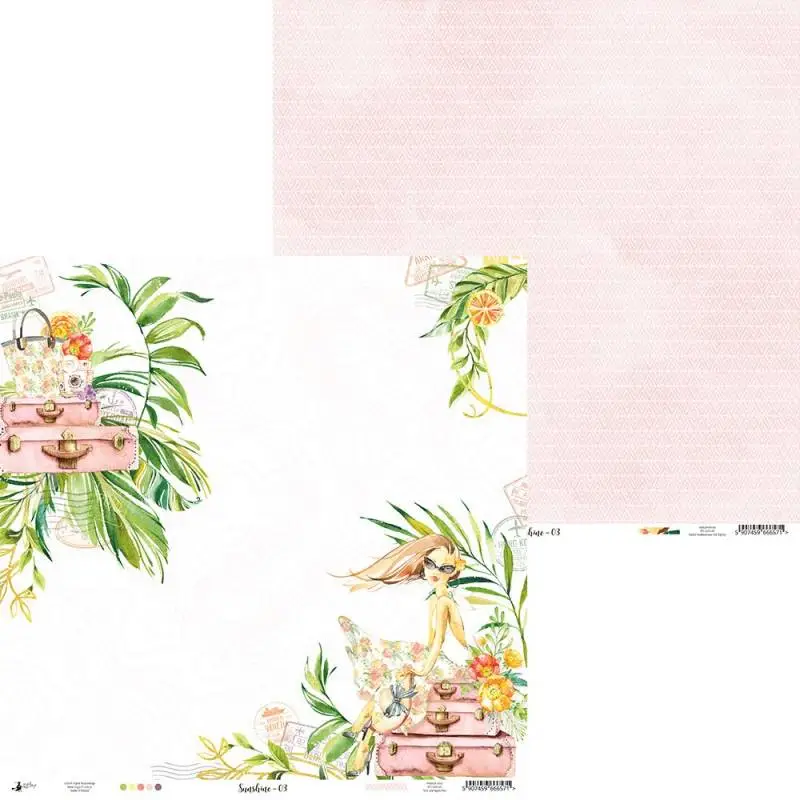 Blok scrapbook papierov Sunshine 30,5x30,5cm, 12 ks + 2 bonusové
