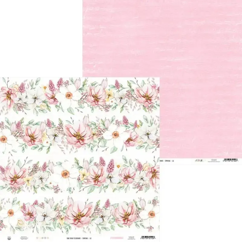 Blok scrapbook papierov The Four Seasons - Spring 15.3x15.3cm, 24 ks + 2 bonusové