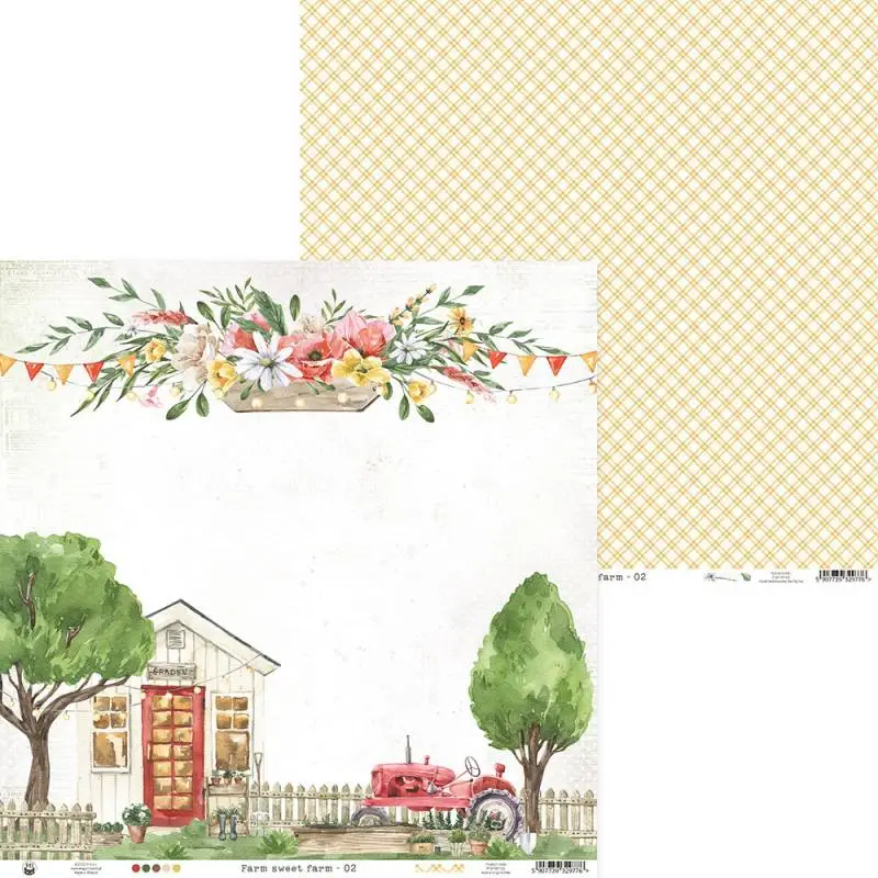 Blok scrapbook papierov Farm sweet farm 30,5x30,5cm, 12 ks + 2 bonusové