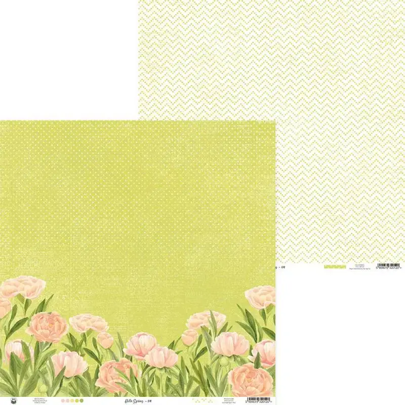 Blok scrapbook papierov Hello Spring 30,5x30,5cm, 12 ks + 2 bonusové
