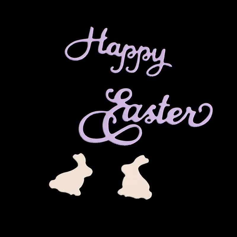 Veľkonočná Vyrezávacia šablóna Happy Easter 8.1x6.5x0.08cm, 1 bal.