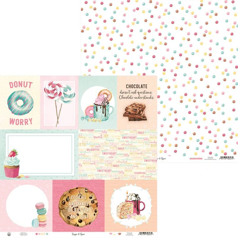 Blok papierov 30,5 x 30,5 cm - kolekcia Sugar and Spice (12 ks)
