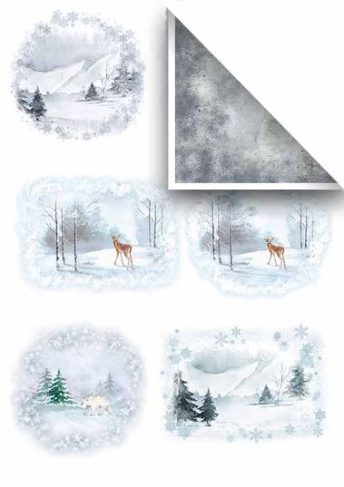 Sada Winter scrapbook papierov 6 ks