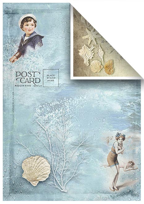  Sada Seafaring Adventure Scrapbook Papierov, 6 ks/bal
