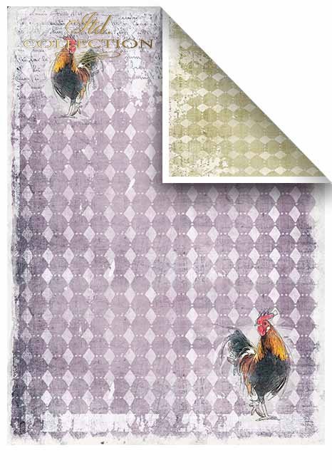 Sada "Around the farm" scrapbook papierov 6 ks