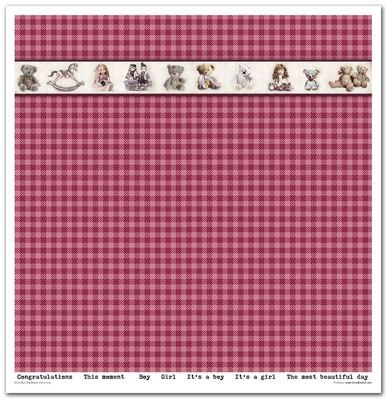 Sada scrapbook papierov Detské spomienky 30x30cm, 10 ks