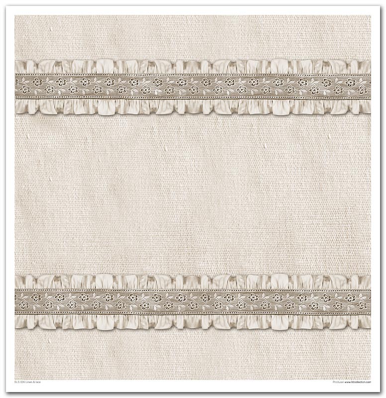 Sada scrapbook papierov Linen & Lace 30x30cm, 10 ks