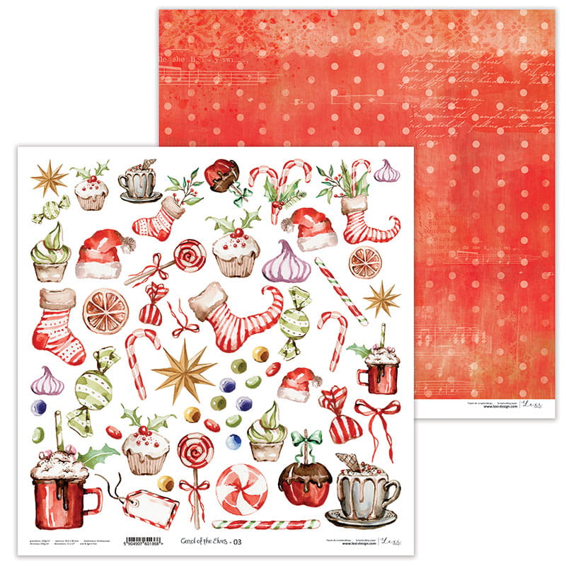 Sada obojstranných papierov Carol of the Elves 30,5x30,5cm , 5 ks/bal.