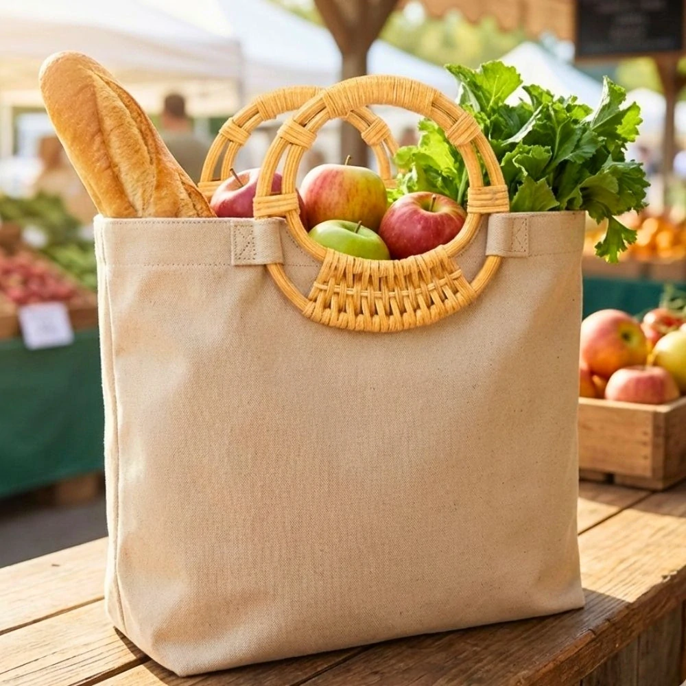 Ratanová rukoväť na kabelku 151.5x153x11.5mm, 2 ks