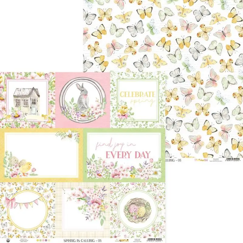 Blok scrapbook papierov Spring is calling 30,5x30,5cm, 12 ks + 2 bonusové