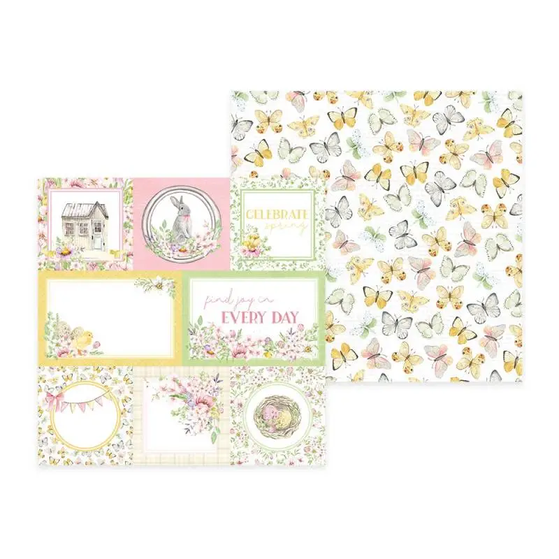 Blok scrapbook papierov Spring is calling 15.3x15.3cm, 24 ks + 2 bonusové