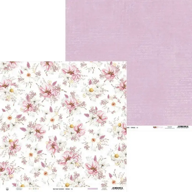 Blok scrapbook papierov The Four Seasons - Spring 15.3x15.3cm, 24 ks + 2 bonusové
