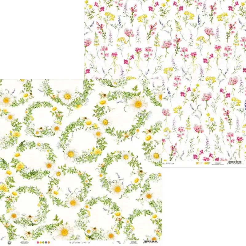 Blok scrapbook papierov The Four Seasons - Summer 30,5x30,5cm, 12 ks + 2 bonusové