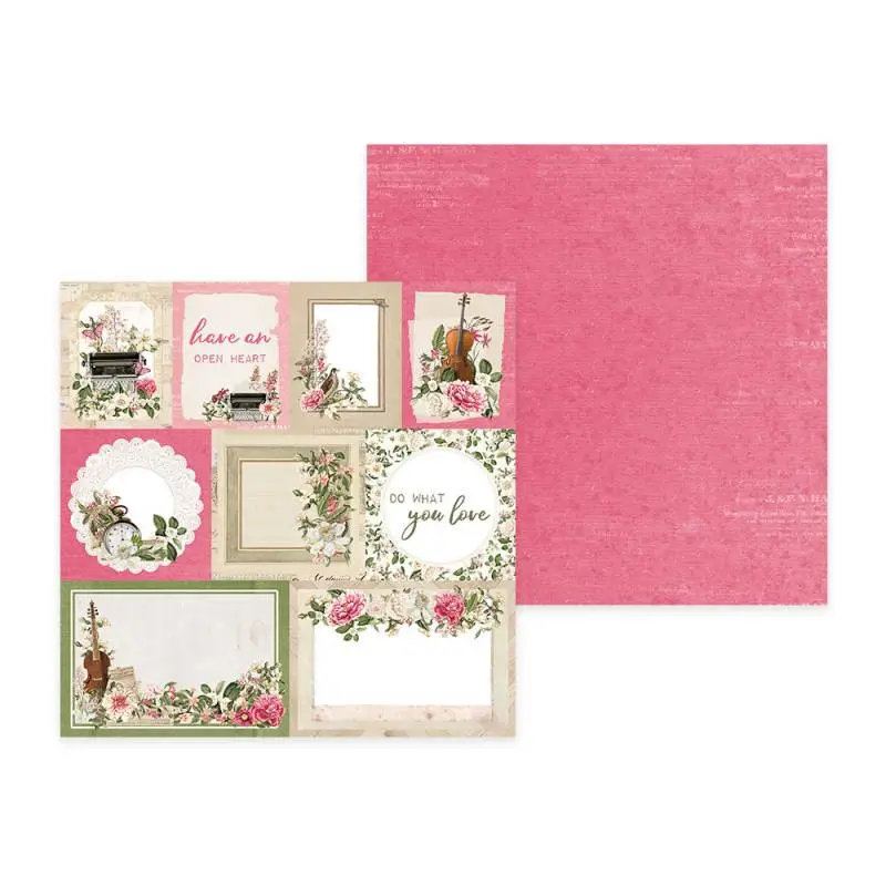 Blok scrapbook papierov Dear Love 15.3x15.3cm, 24 ks + 2 bonusové