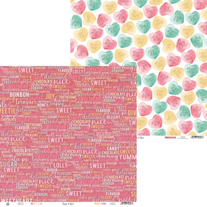 Blok papierov 30,5 x 30,5 cm - kolekcia Sugar and Spice (12 ks)
