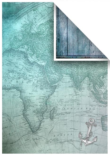  Sada Seafaring Adventure Scrapbook Papierov, 6 ks/bal