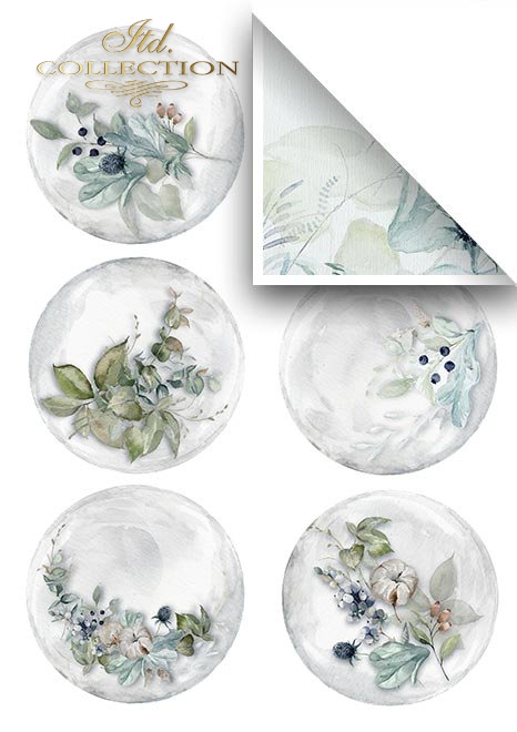 Sada Ice porcelain scrapbook papierov 6 ks