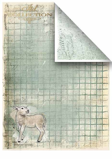 Sada "Around the farm" scrapbook papierov 6 ks