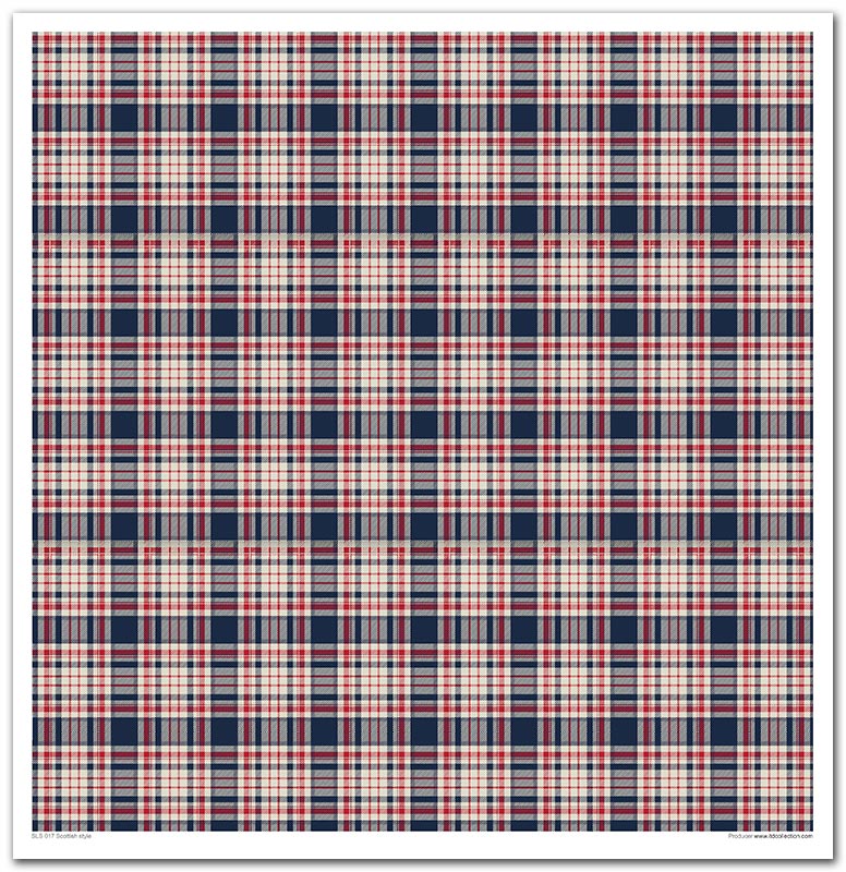 Sada scrapbook papierov Scottish style 30x30cm, 10 ks