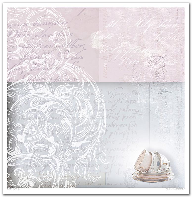 Sada scrapbook papierov English Rose 30x30cm, 10 ks