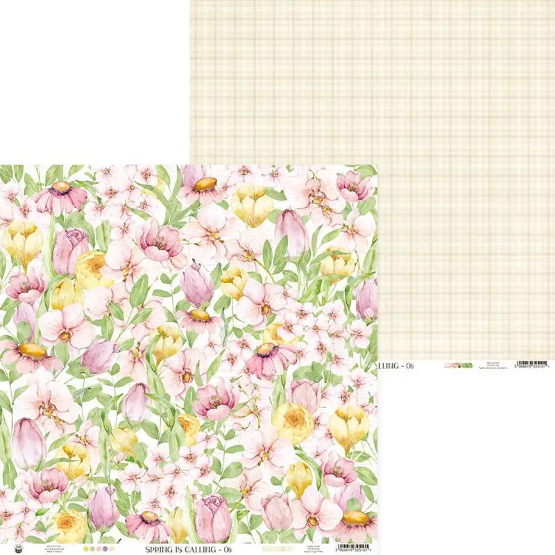Blok scrapbook papierov Spring is calling 30,5x30,5cm, 12 ks + 2 bonusové