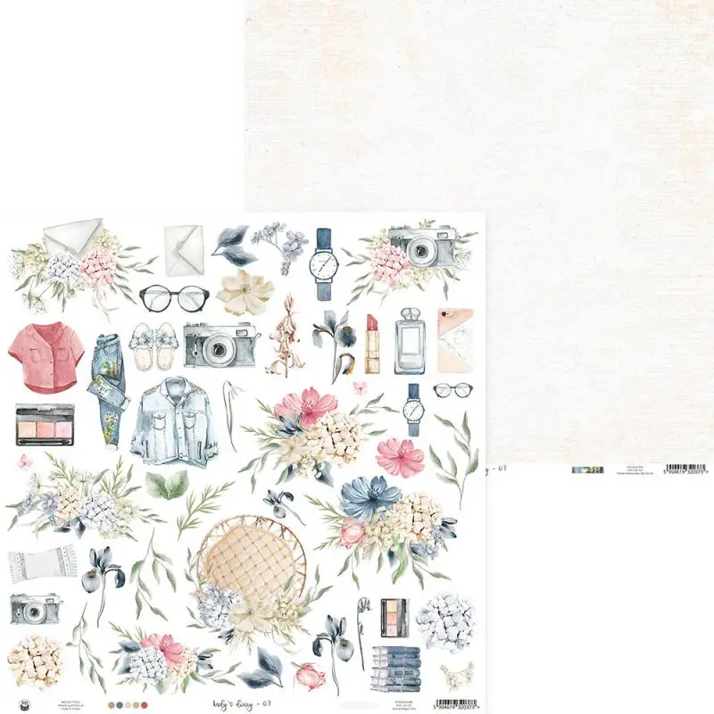 Blok scrapbook papierov Lady's Diary 30,5x30,5cm, 12 ks + 2 bonusové